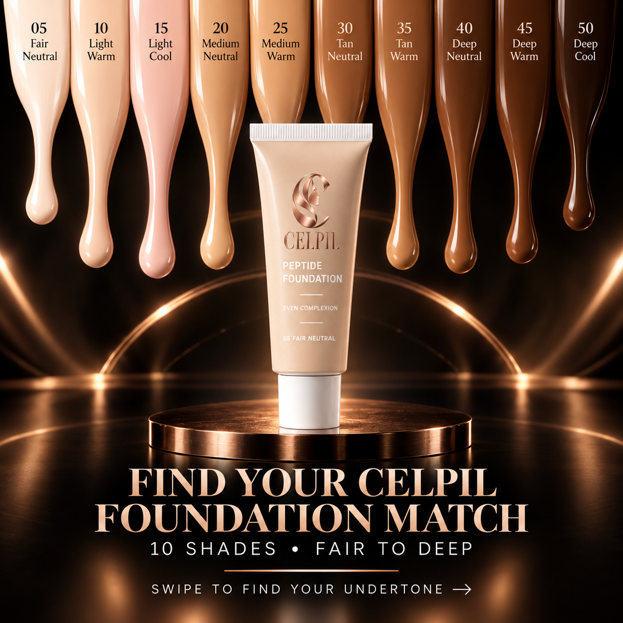 Foundation with Peptides, 25 Medium Warm - Image 11