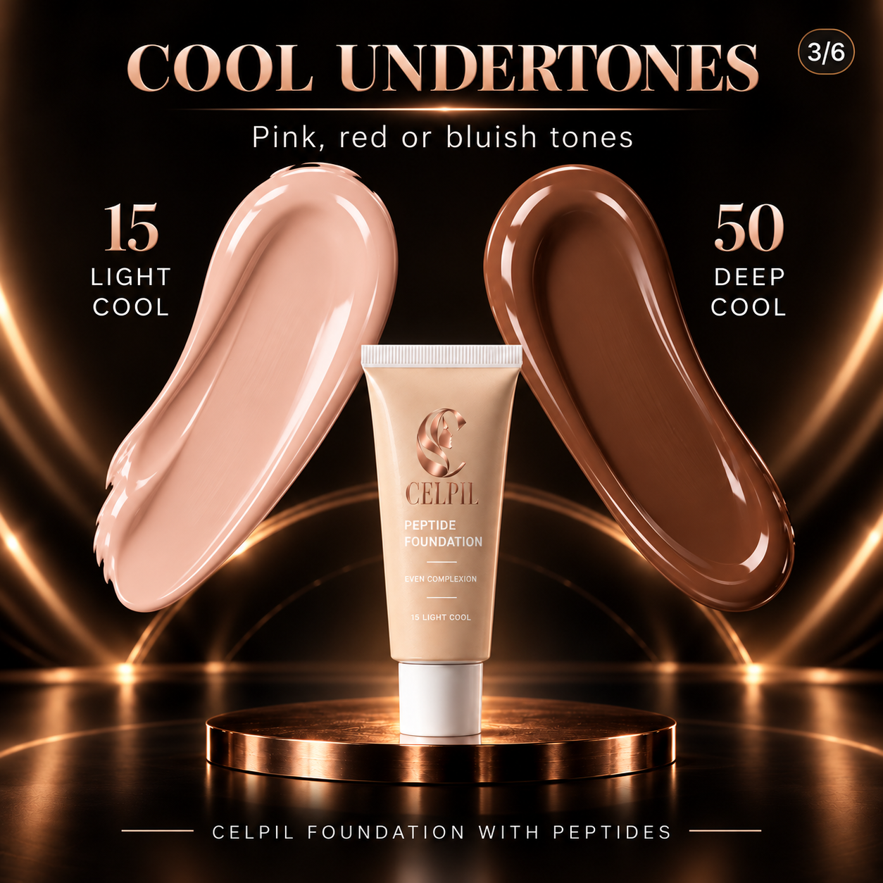 Foundation with Peptides, 25 Medium Warm - Image 10