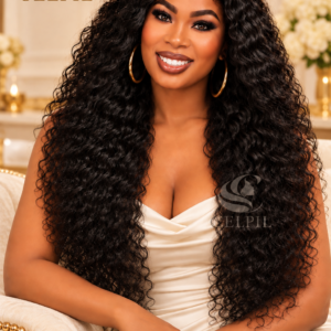 CELPIL Water Wave Lace Wig – 100% Virgin Human Hair – 200% Density
