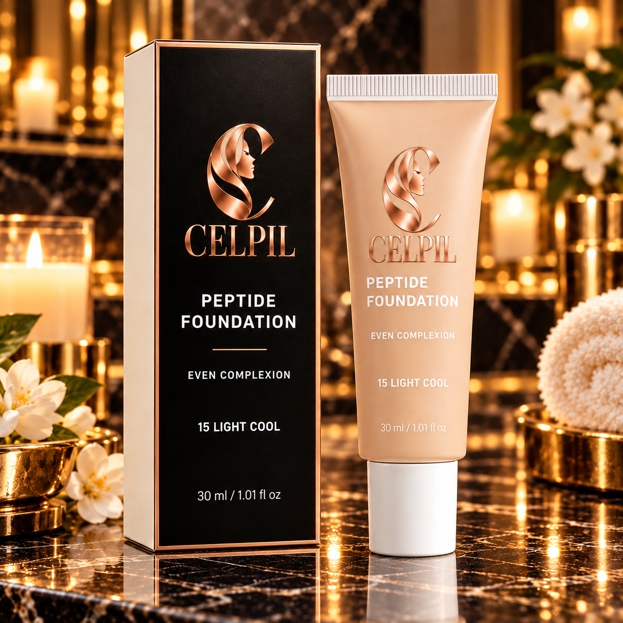 Foundation with Peptides, 15 Light Cool