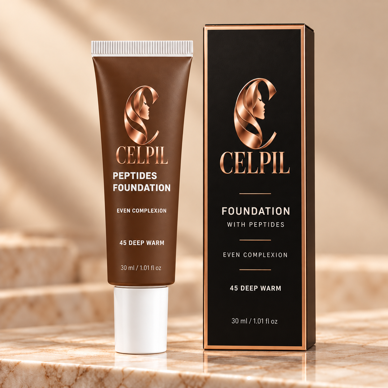 Foundation with Peptides, 45 Deep Warm - Image 4