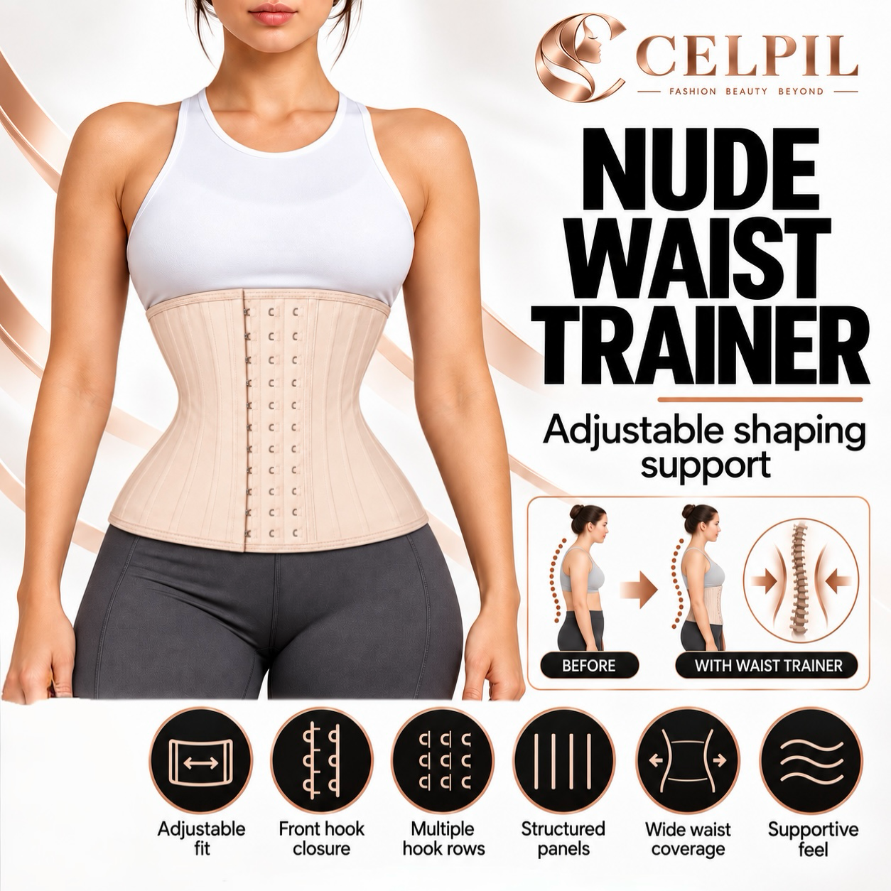 CELPIL Adjustable Waist Trainer - Image 8