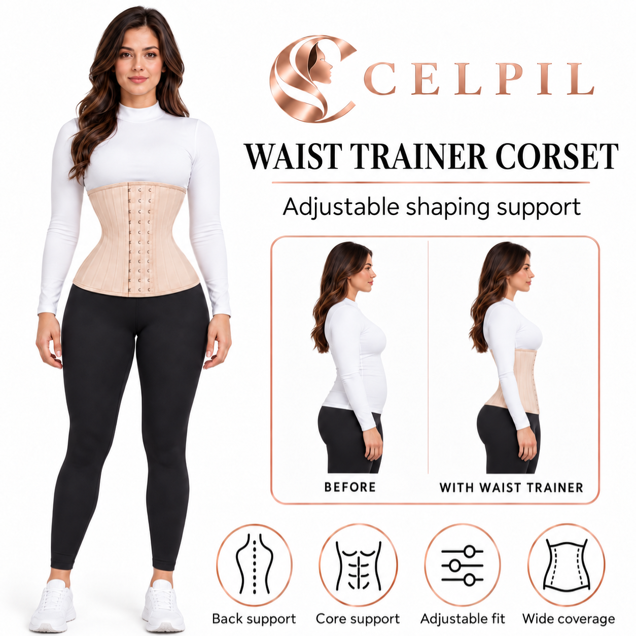 CELPIL Adjustable Waist Trainer - Image 7