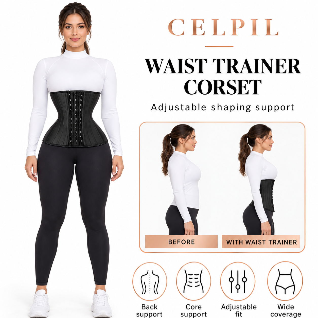 CELPIL Adjustable Waist Trainer - Image 4