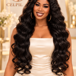 CELPIL Luxury Loose Wave HD Lace Wig – 100% Virgin Human Hair – 200% Density